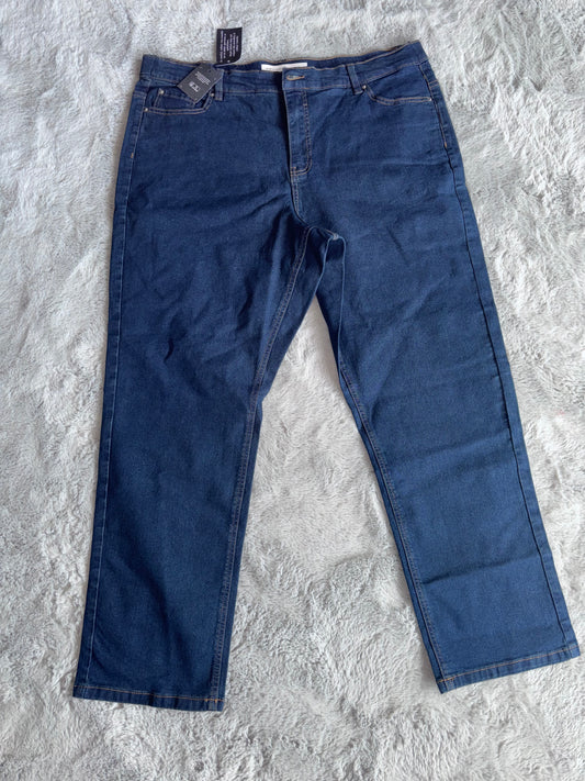 24/7 Indigo Straight Leg Jeans Size 20 Regular RRP £26