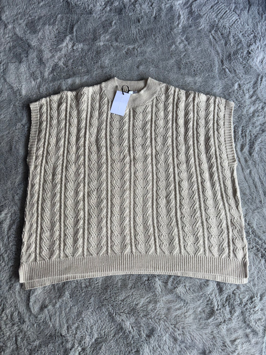 Simply Be Cream Cable Knitted Vest Size 16-18 RRP £28