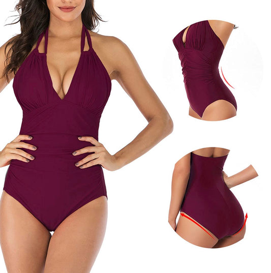 BNWT Claret Tummy Control Swimsuit Swimming Costume Size 10 (Medium) RRP £18.50