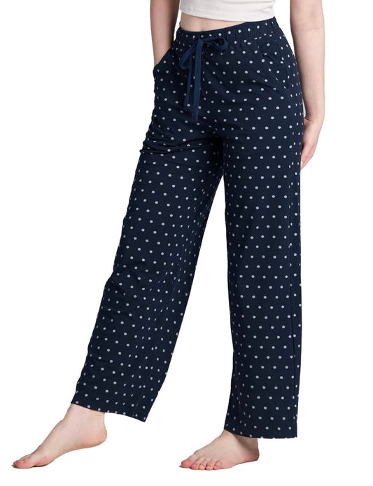 Brand New Navy Gray Dot Pyjamas / Lounge Wear Pants Size XS RRP £24.99