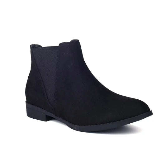 Amazon Classic Chelsea Boots Low Block Heels Comfort Ankle Boots Black Size 6 RRP £24.40