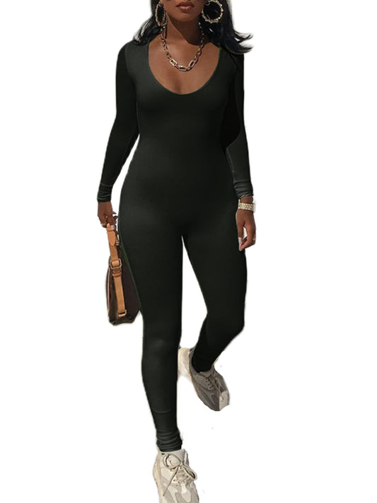 BNWT Black Ribbed Yoga Jumpsuit Size XL RRP £19.99