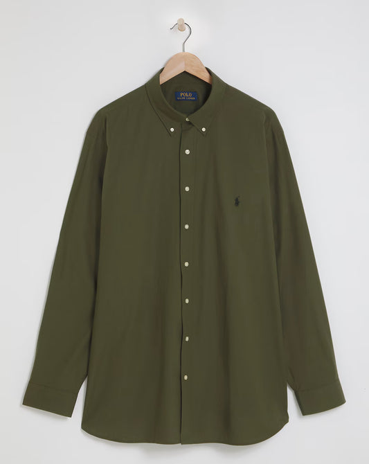 Polo Ralph Lauren Long Sleeve Stretch Poplin Shirt - Green Size 3XL