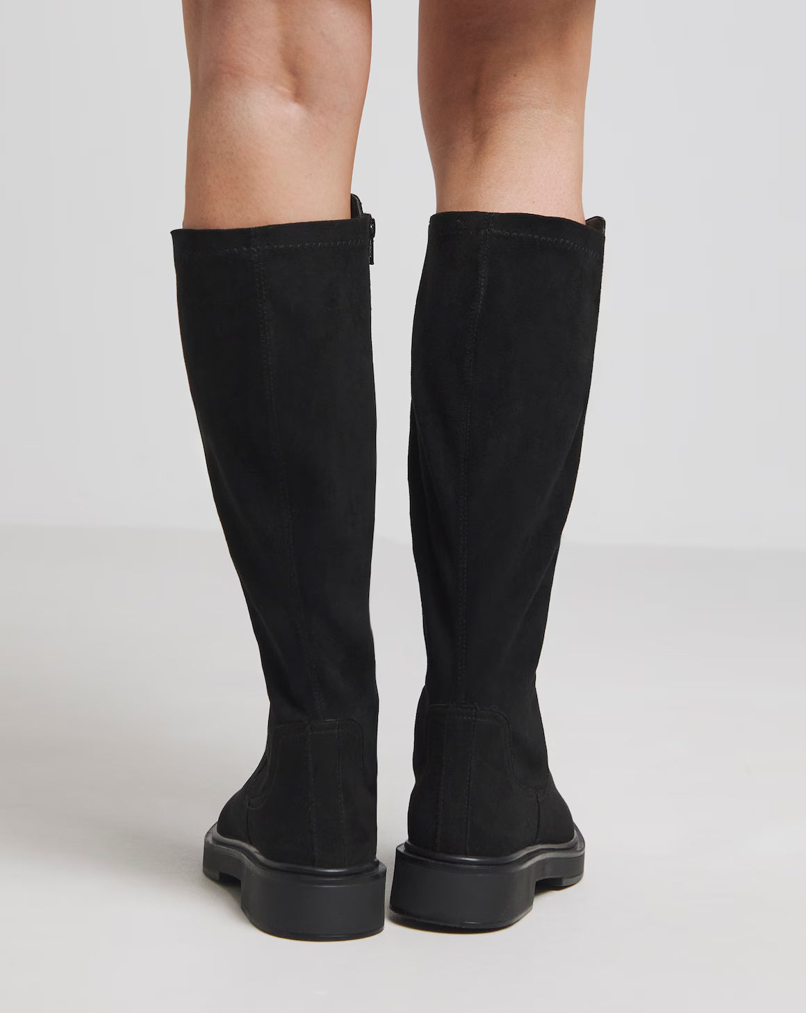 Perry Stretch Back Flat Knee High Boots Extra Wide Fit Curvy Calf Size UK 6 RRP £60