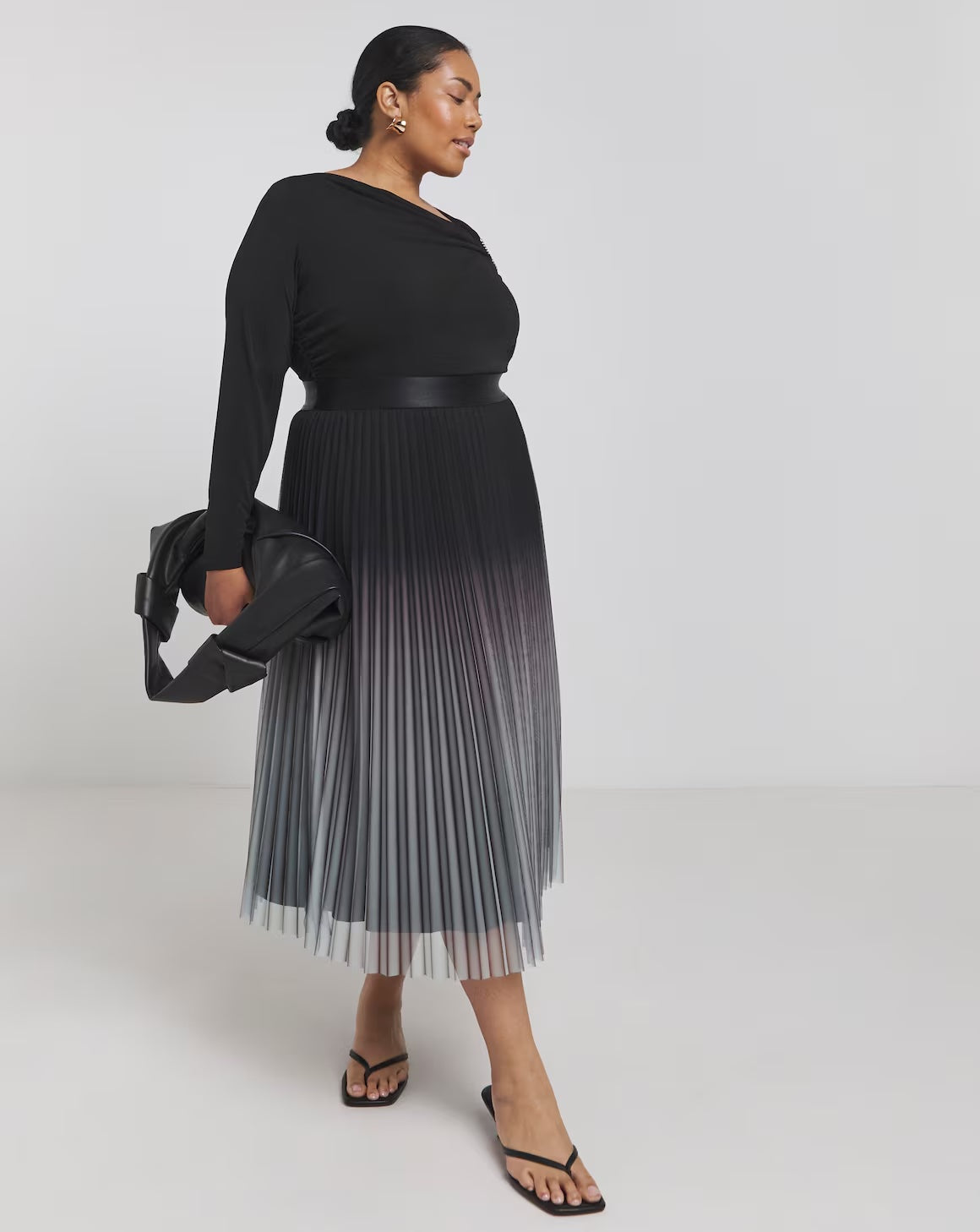 BNWT Joanna Hope Asymmetrical Top Size 28 Black RRP £52
