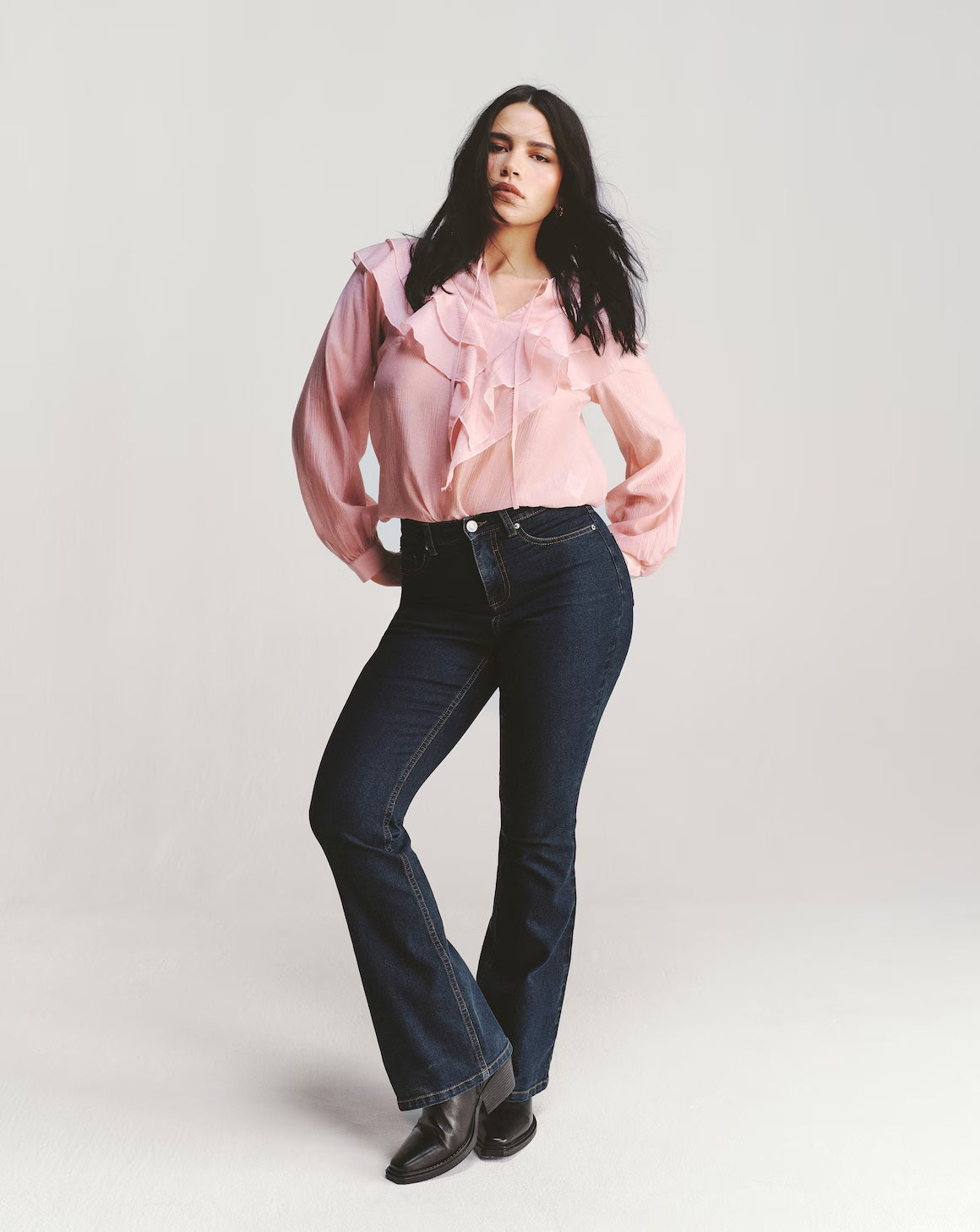 Simply Be Blue 24/7 Stretch Flared Jeans Size 20 Regular RRP £28