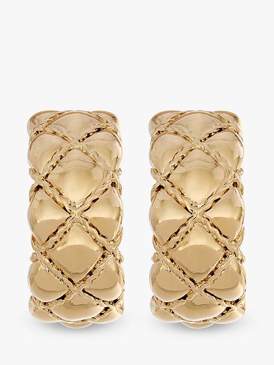 Eclectica Vintage 18ct Gold Plated Half Hoop Clip-On Earrings