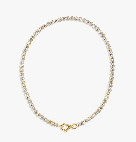 Eclectica Vintage Cubic Zirconia Tennis Bracelet, Gold