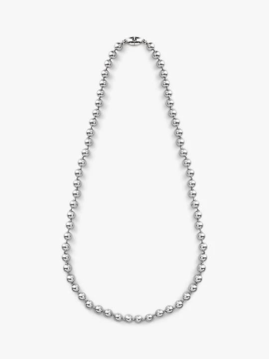 Eclectica Vintage Monet Single Row Faux Pearl Necklace, Dated Circa 1980s