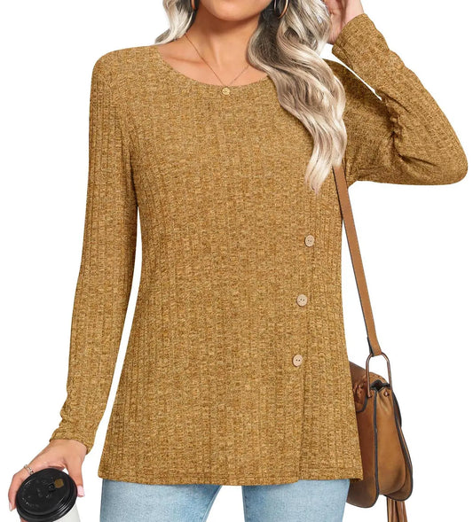 Amazon Long Sleeve Loungewear Sweater Caramel Size 12-14 RRP £19.99