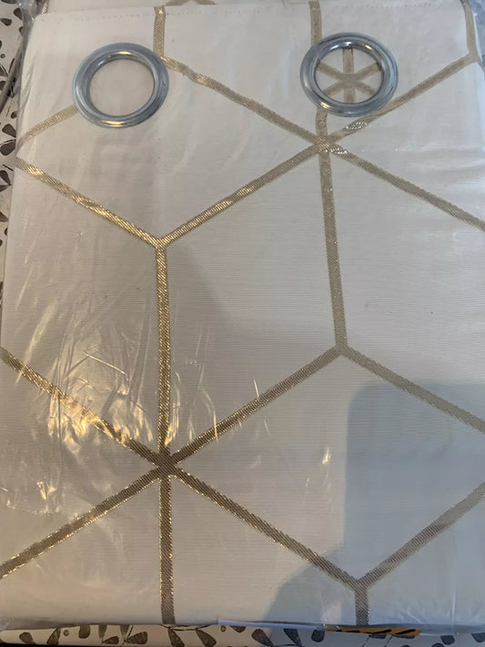 Home Textiles Ivory Curtains 117 x 137 cm